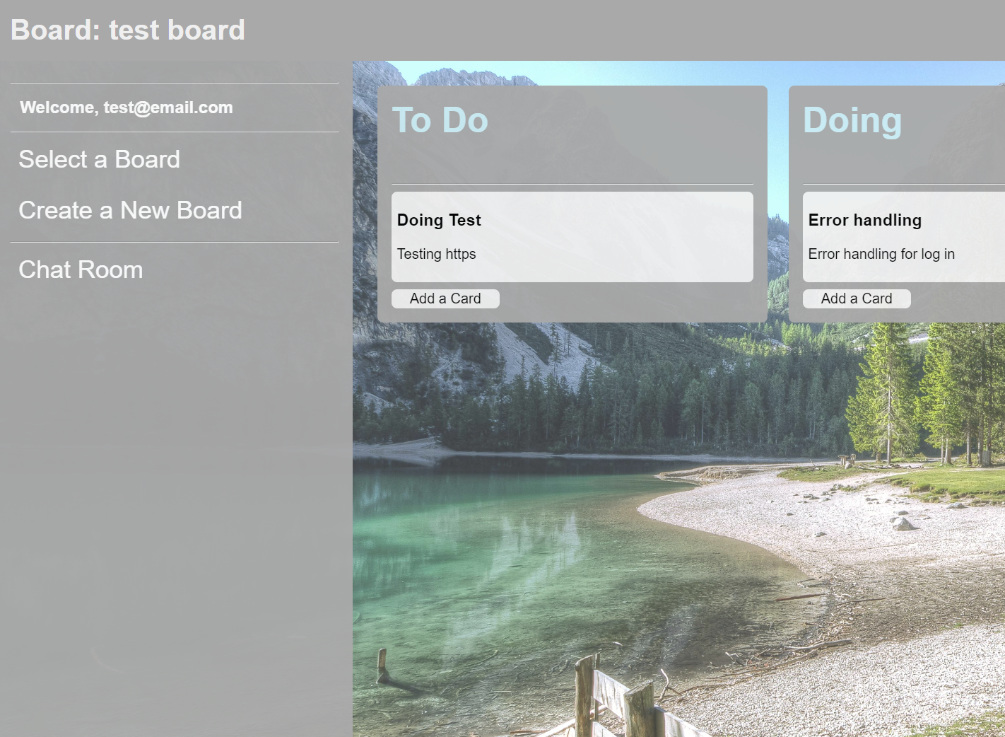 Project Management Website Screenshot